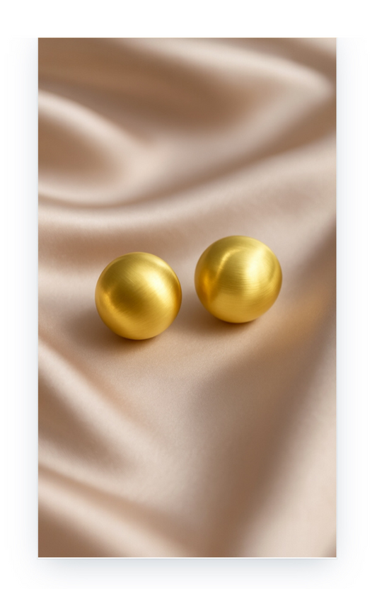 Simple Gold-Plated Copper Circle Earrings