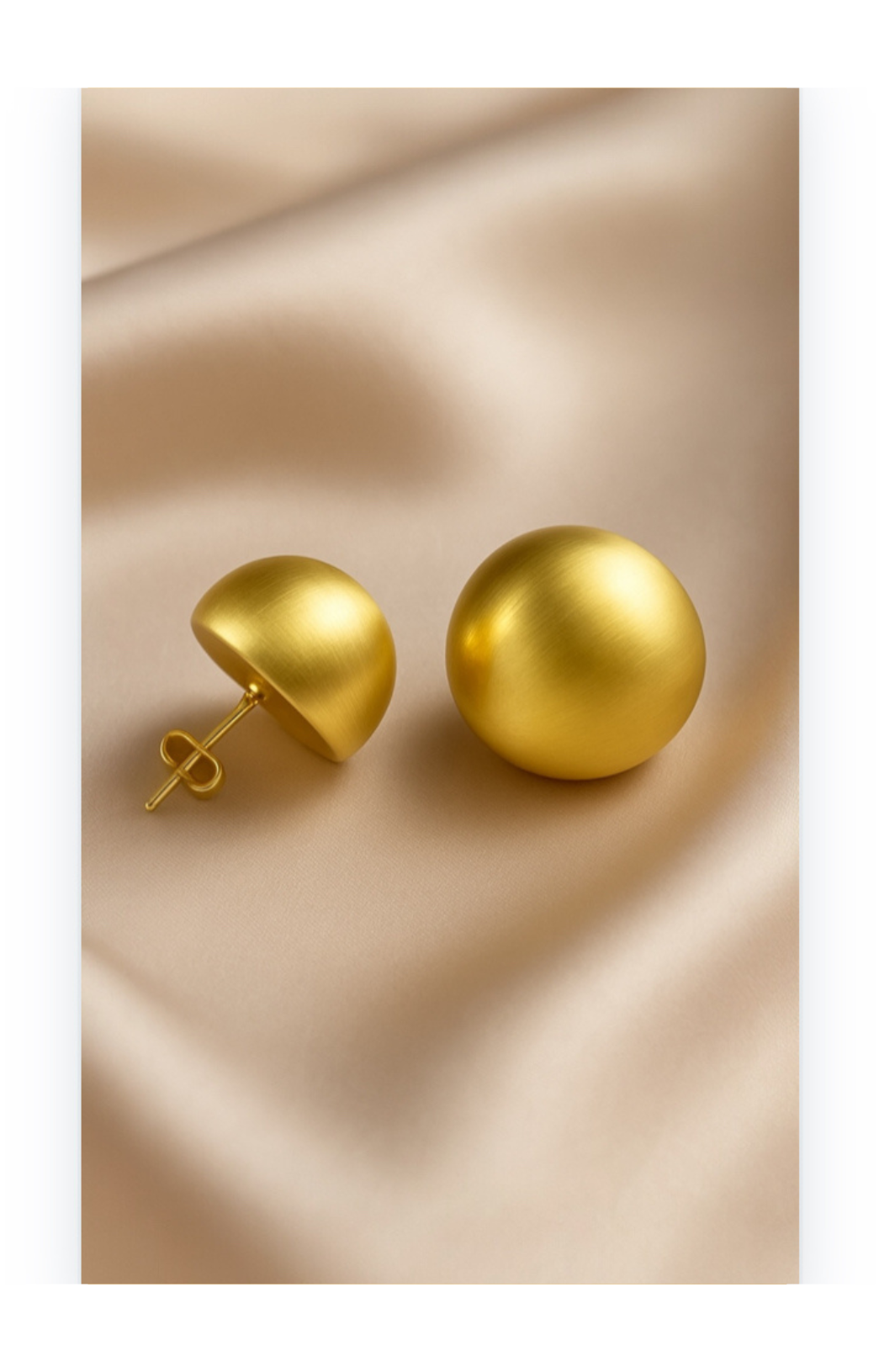 Simple Gold-Plated Copper Circle Earrings