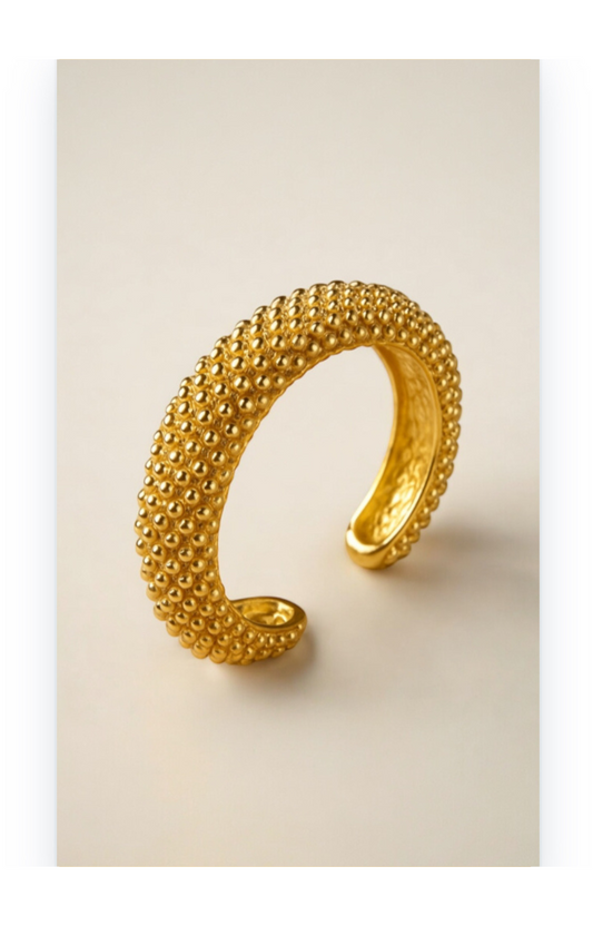 Chunky Gold-Plated Cuff Bracelet