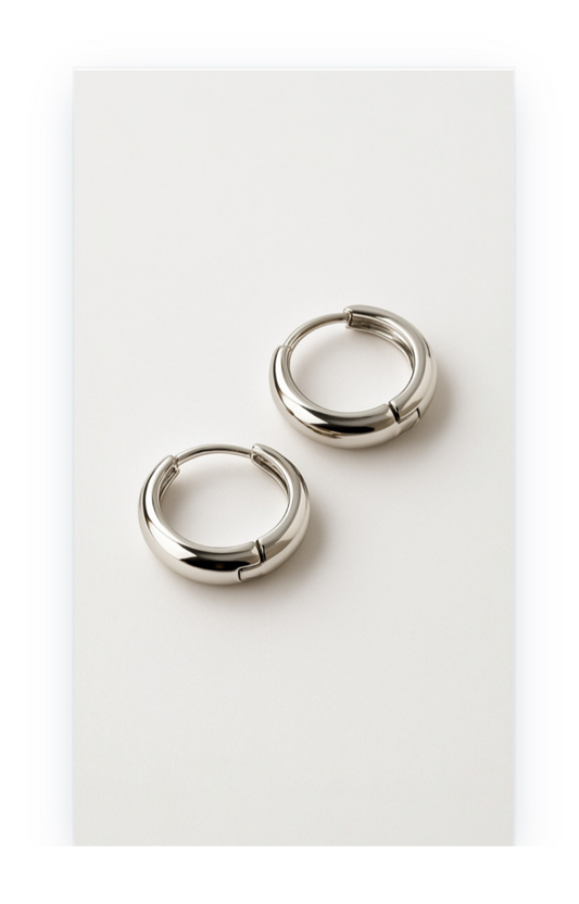 Hypoallergenic Silver-Plated Hoop Earrings