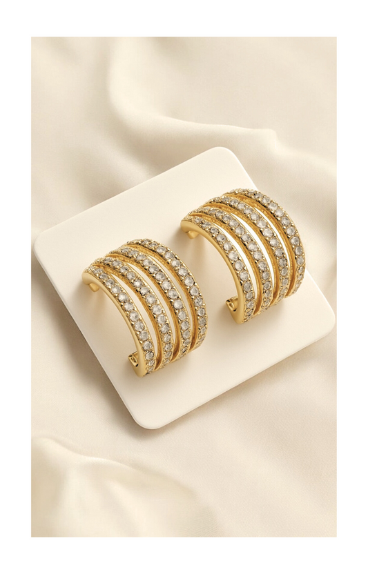 Gold-Plated Copper Hoops Earrings