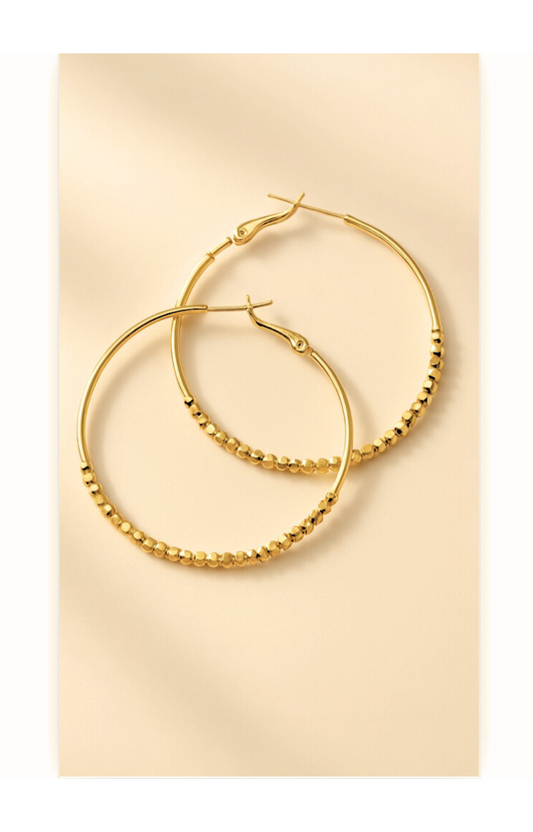 18K Gold-Plated Copper Hoop Earrings
