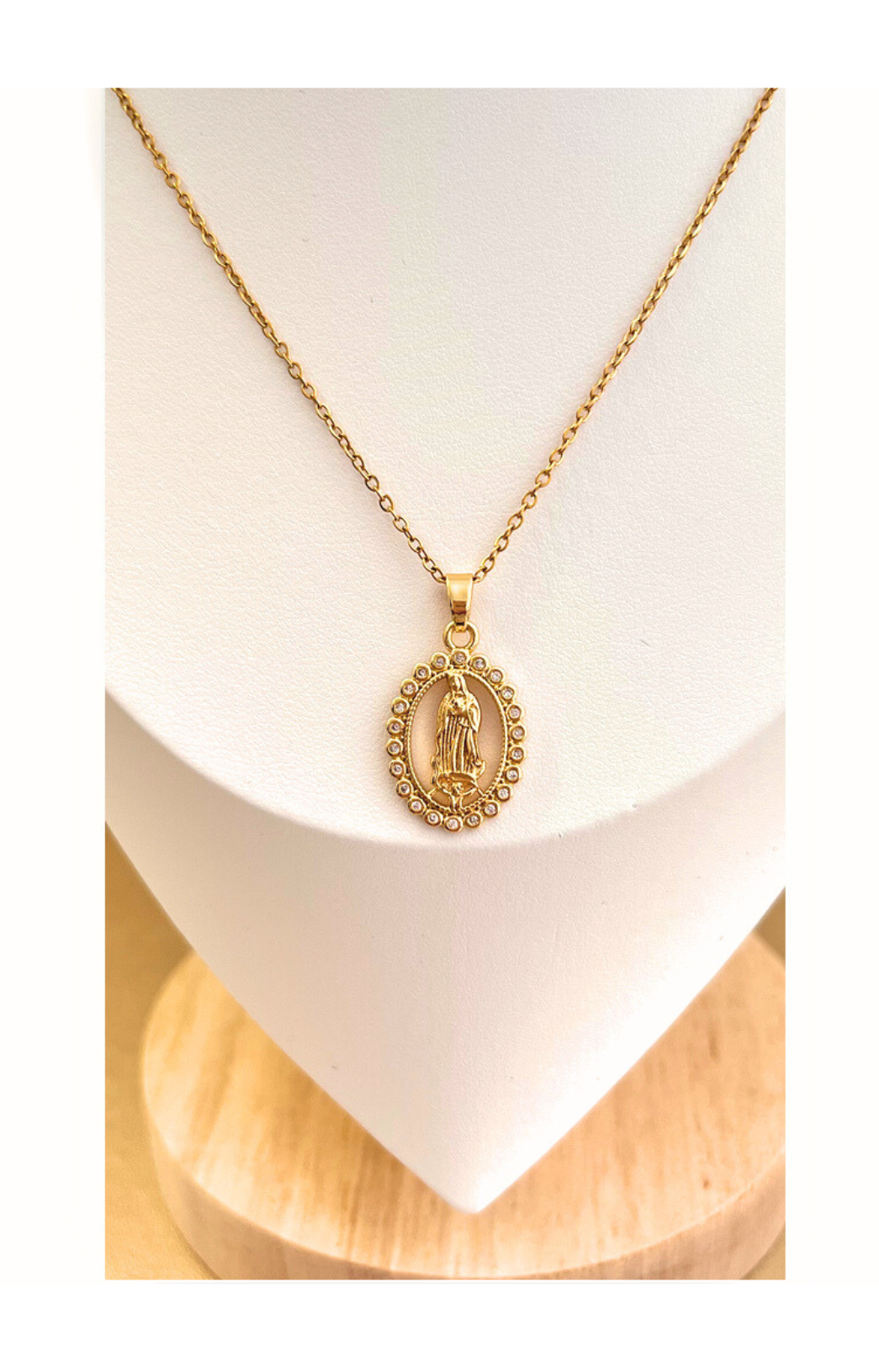 Religious gold plated, stainless steel chain