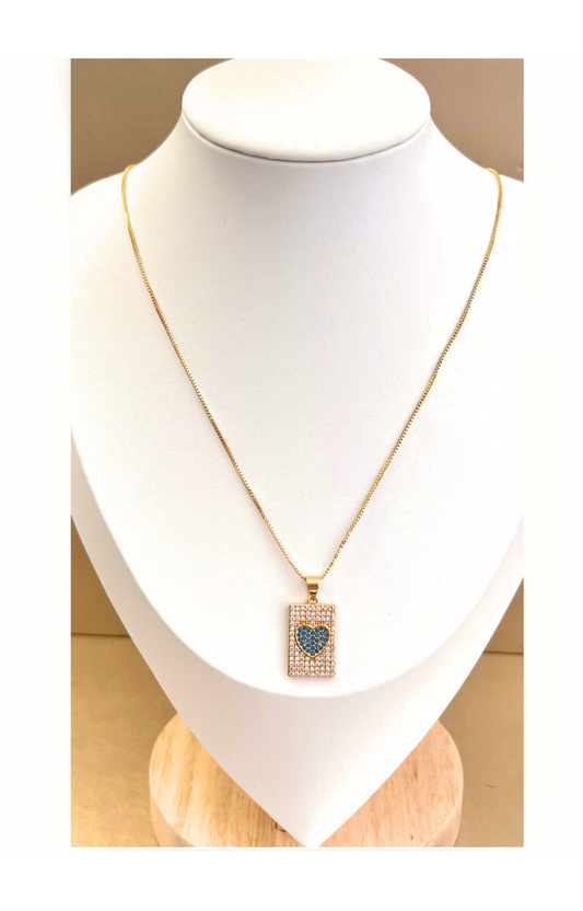 Gold-Plated Heart Pendant Necklace