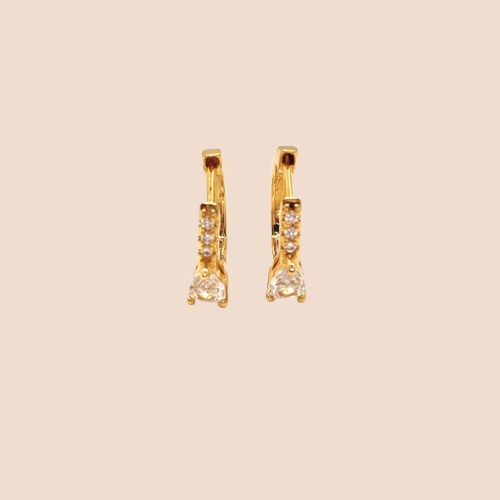 Gold-Plated .925 Sterling Silver Huggie Hoop Earrings