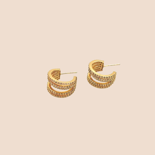 Gold-Plated Copper Hoops Earrings