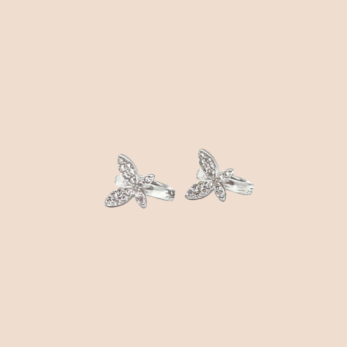 Butterfly-Shaped Huggie Earrings