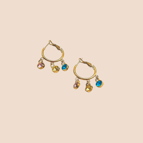 Gold-Plated Titanium Steel Hoop Earrings