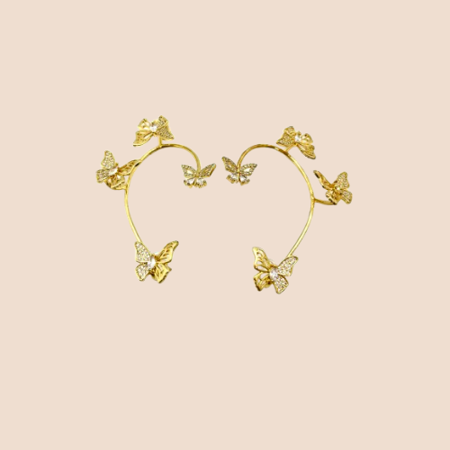 Ear Cuffs with Fairycore Butterfly Decor