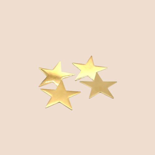 Stainless steel star-shaped earrings