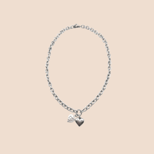 Chic Stainless Steel Heart Pendant Necklace