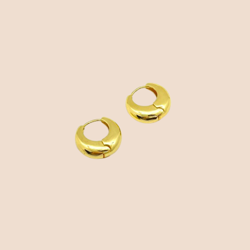 Elegant 18K Gold-Plated Copper Hoops-Earrigns