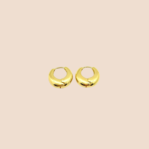 Elegant 18K Gold-Plated Copper Hoops-Earrigns